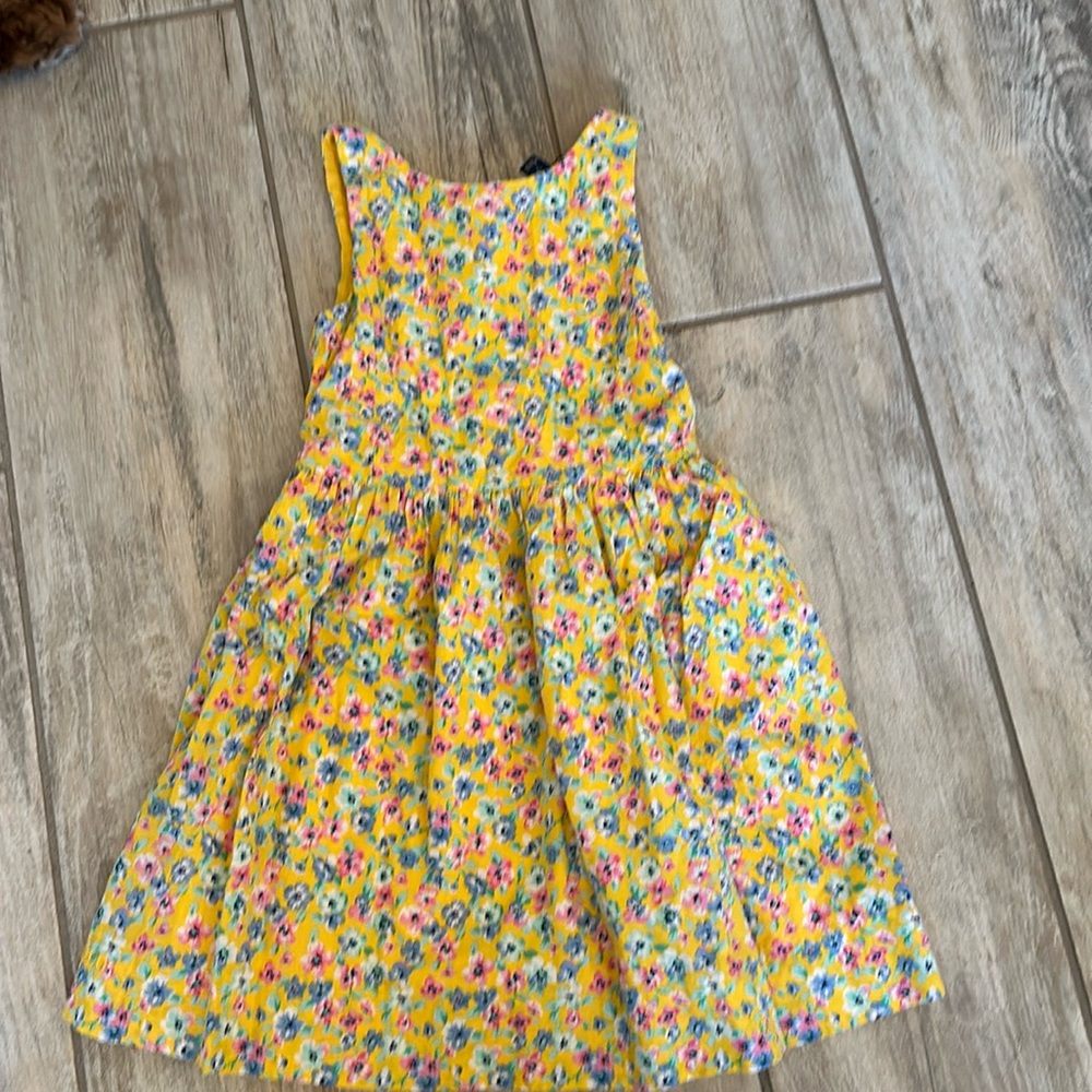 Polo Ralph Lauren Yellow Floral Dress Girls Size S